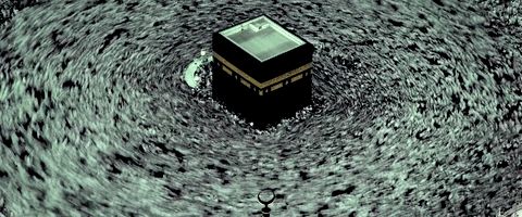 The sacred Kaaba in Mecca
