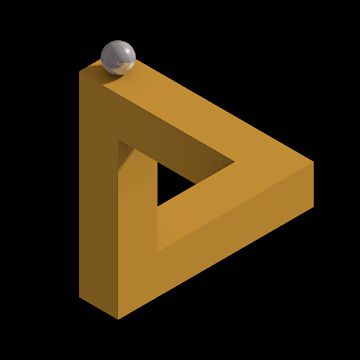 Marble in impossible figure