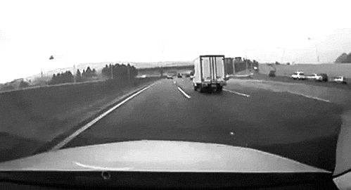 First person car crash