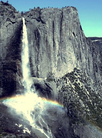 Rainbow waterfall