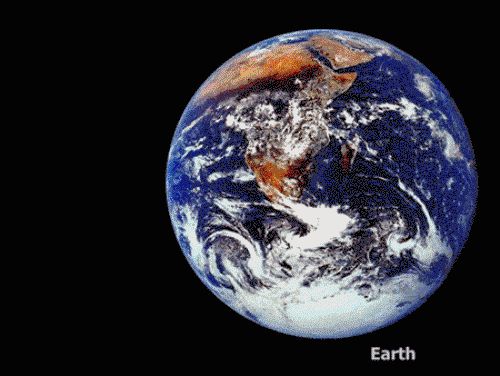 Relative sizes of planets and stars