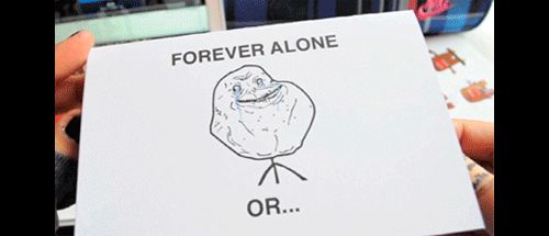 Forever alone hand made card