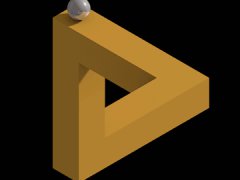 Marble in impossible figure