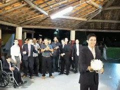 Men at a wedding