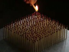 Burning matches