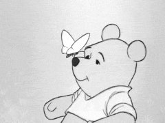 Winnie and a butterfly