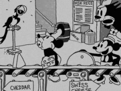 Mickey making swiss cheese