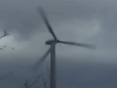 Windmill destructed in storm