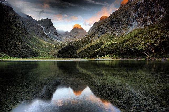 Last light over Lake MacKenzie, New Zealand