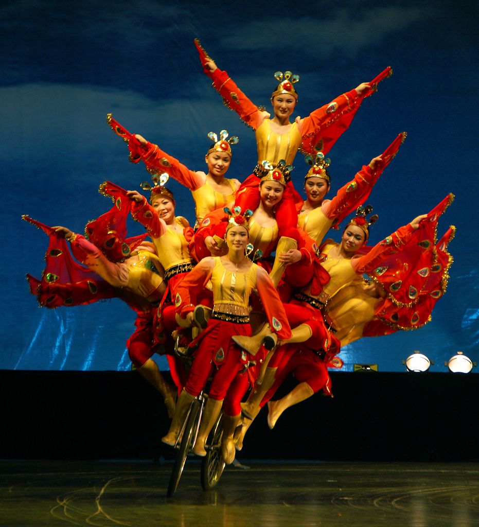 CHINA - Shanghai - Acrobatic bicycle