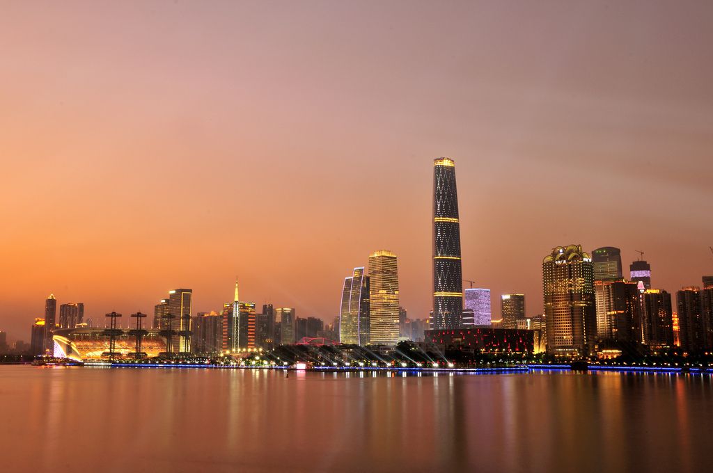Guangzhou at Dusk Time, Guangdong, China _HXT2067