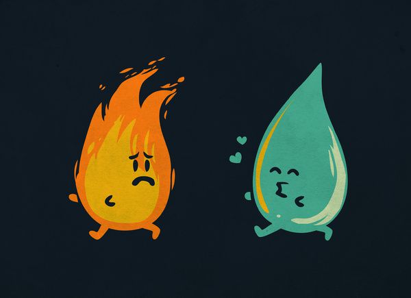 Impossible Love (fire and water kiss)