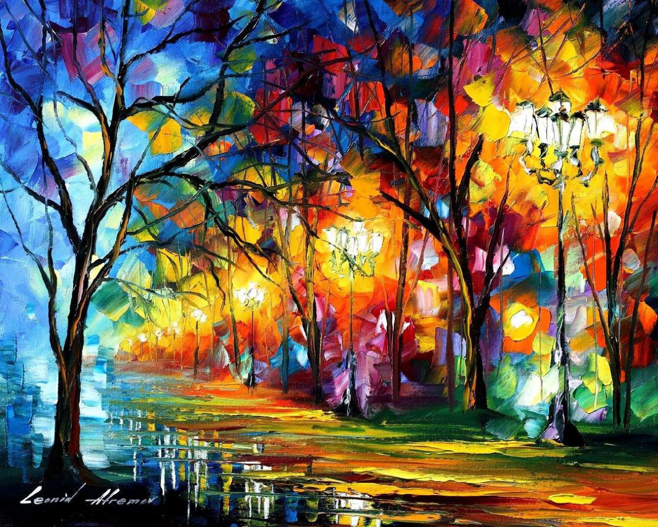Mistical Alley original oil on canvas painting