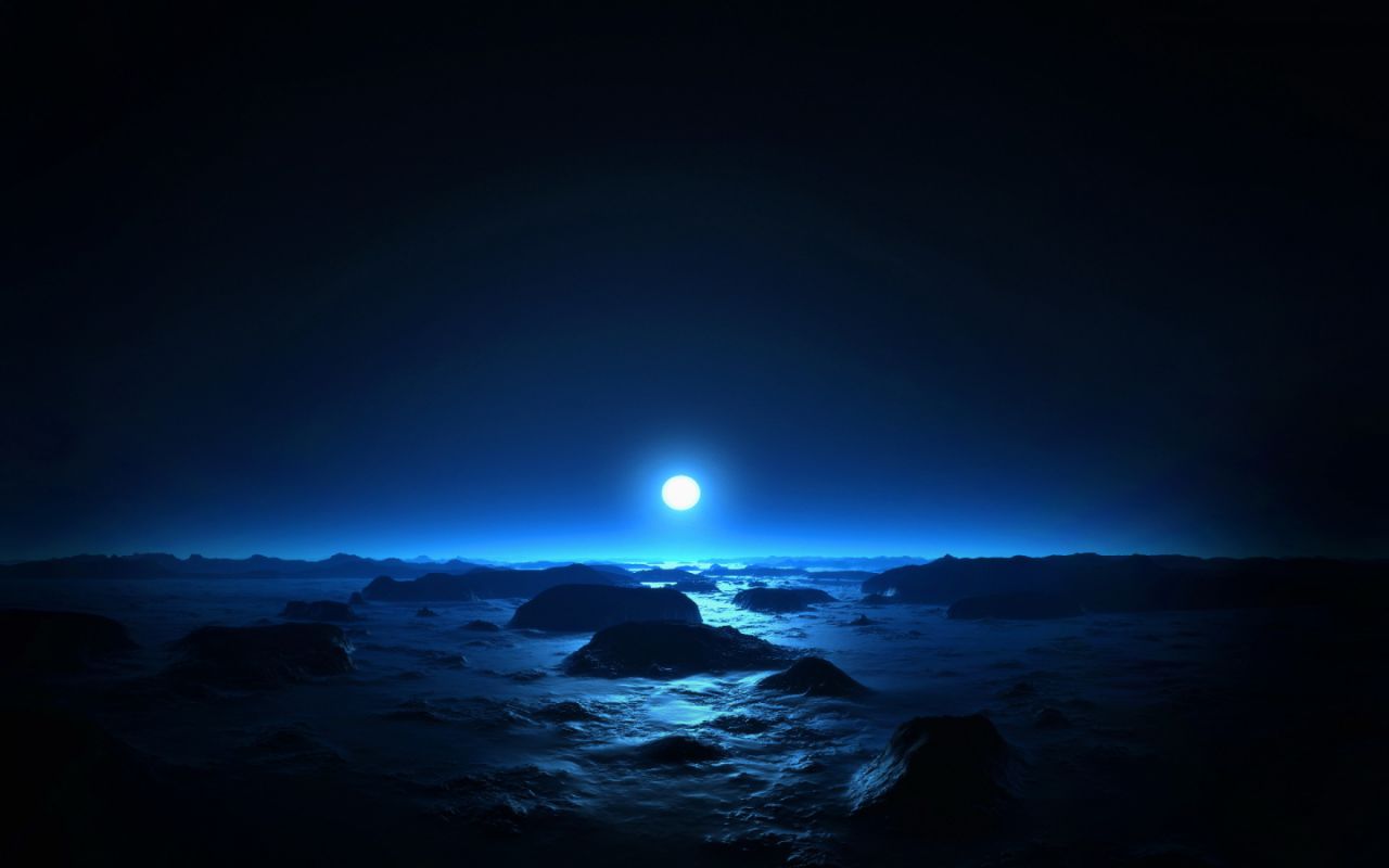 Space sunset