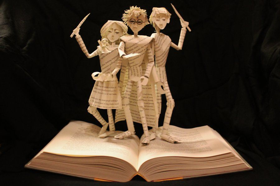 Harry Potter Book Sculpture