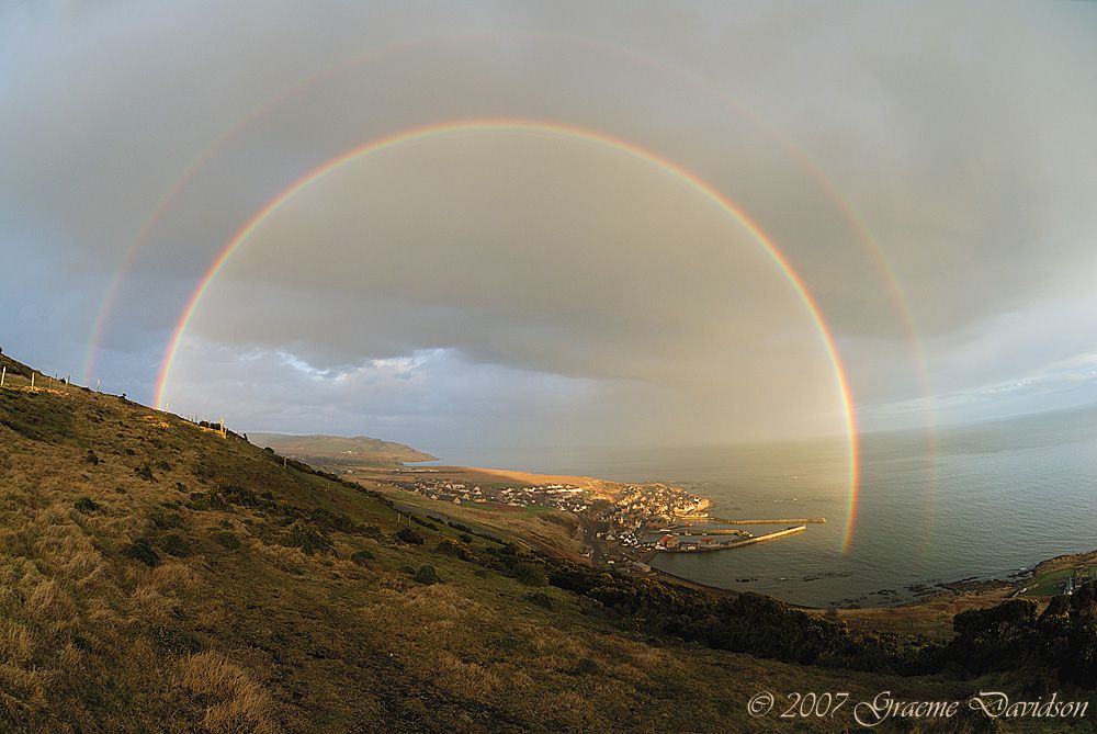 Double rainbow over Gourdon
