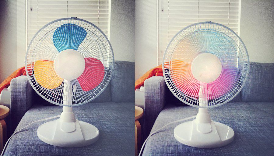 Rainbow fan