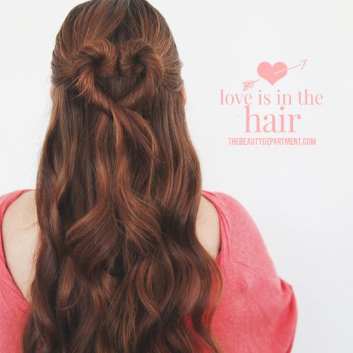 Valentines day heart hair