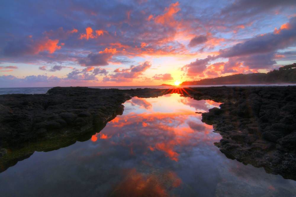 A Stunning Sunrise In Hawaii