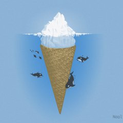 Hidden part of icebergs