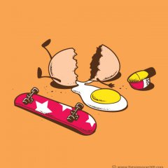 Skateboard Fall