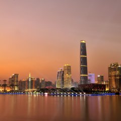 Guangzhou at Dusk Time, Guangdong, China _HXT2067