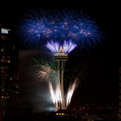 Blue Fireworks