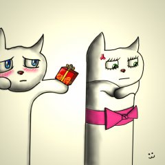 Long Cat and Girl Long Cat