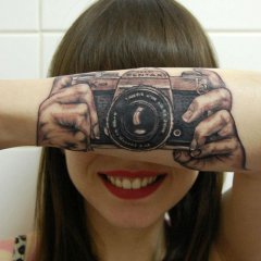 Optical illusion tattoo