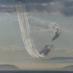 Red Arrows over the Moray Firth