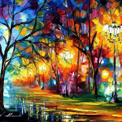 Mistical Alley original oil on canvas painting