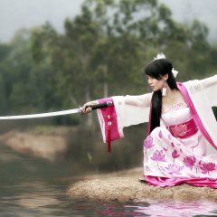 Asian woman martial arts