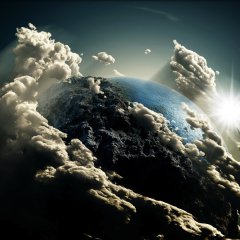 Outer space clouds