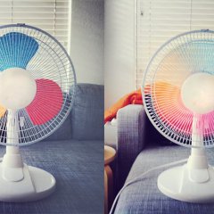 Rainbow fan