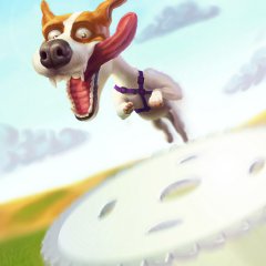 Sports radical frisbee dogs