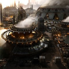 3D illustration futuristic industrie