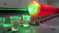 100 Laser Balloon Popping Dominoes