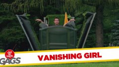 Girl vanishes in thin air prank