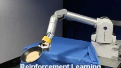 Robot learns to flip pancakes