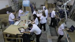 Carol of the bells recreated in warehouse setting