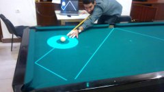 Snooker with projected path light