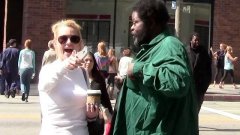 Generous homeless man prank