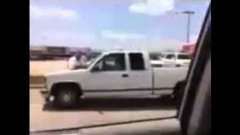 Man hit by truck tells woman to call the police