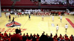 Freshman scores half court shot