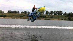 Russian hover raft sailing