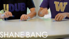 Students perform pen drumming