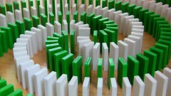 Isane Rube Goldberg Style Domino Tricks