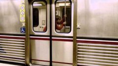 Running On Departing Subway Train