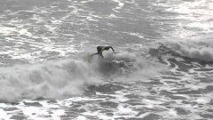 Zoltan Torkos Surfing Kickflip at Volcom Contest