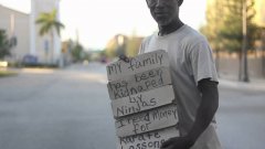Homeless Man Sign That Changes